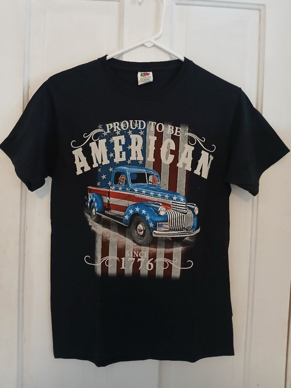 Proud to Be American 1776 Black Short Sleeve Shirt - Size Small